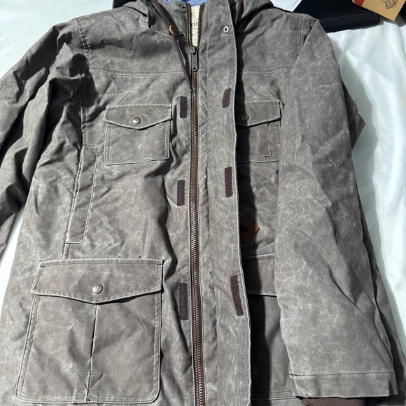 Burton Dryride Men's Gray hooded snowboarding Jacket size smalll - Picture 6 of 15